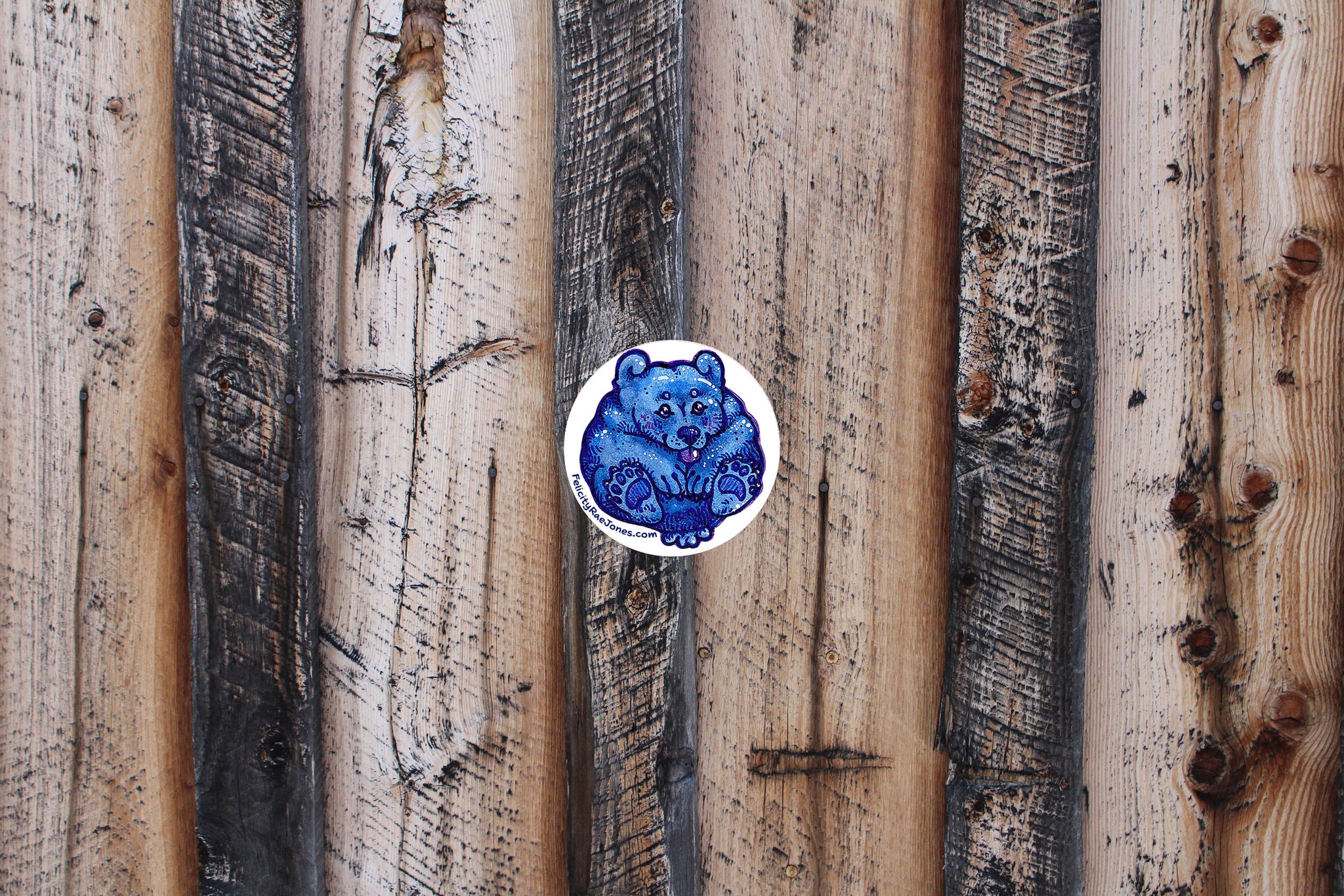 "Blue-Bear-ry" MINI Vinyl Stickers
