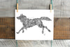 "Doodle Resilient Wolf" - Doodle Series - Fine Art Print