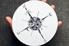 "Doodle Compass" JUMBO 6" Vinyl Sticker