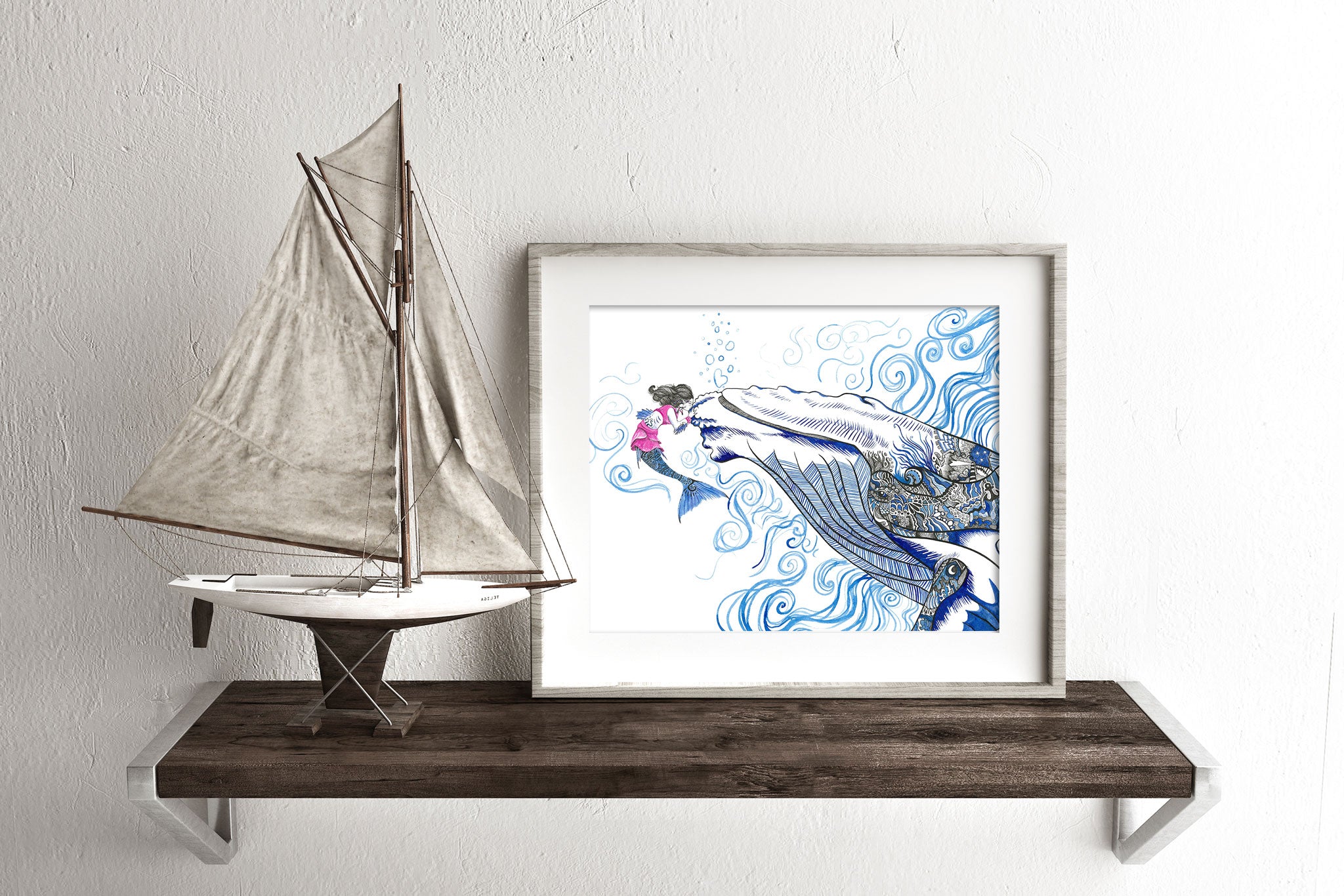 Whale Kisses  - Fine Art Print
