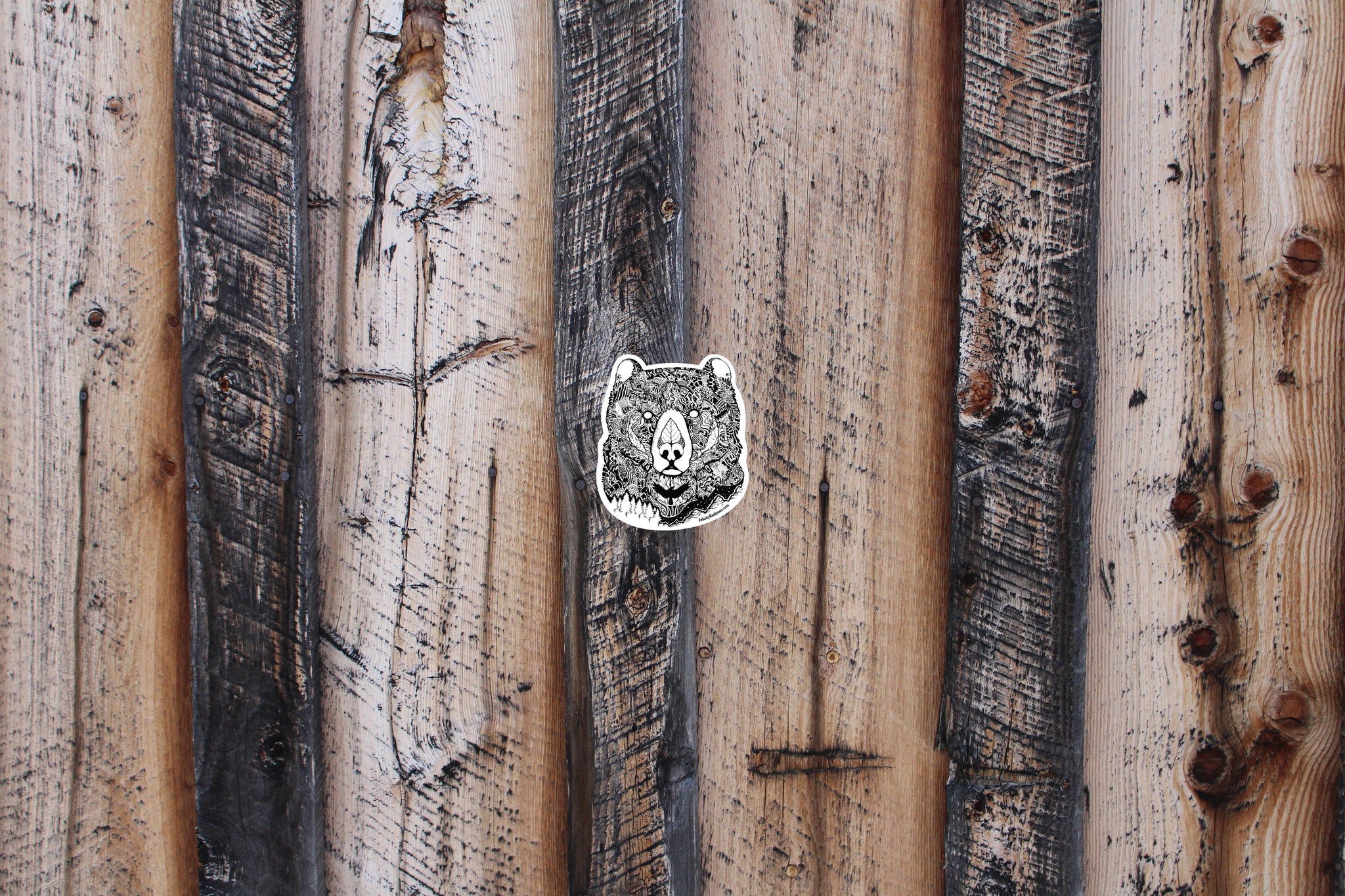 "Wild Grizzly"  MINI Vinyl Stickers