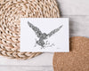 " Doodle Snowy Owl Greeting " Card (Wholesale)