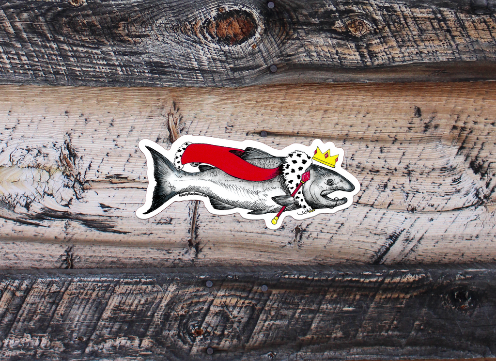King Salmon Vinyl Sticker