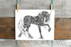 Doodle Friesian Horse - Fine Art Print