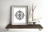 Doodle Seafarers Compass - Fine Art Print