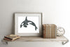 Doodle Orca Whale - Fine Art Print